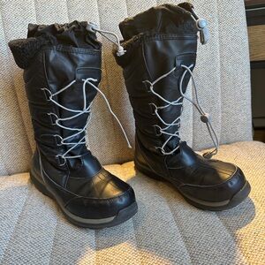 Lands' End Kids insulated winter snow boots Black Size 3M